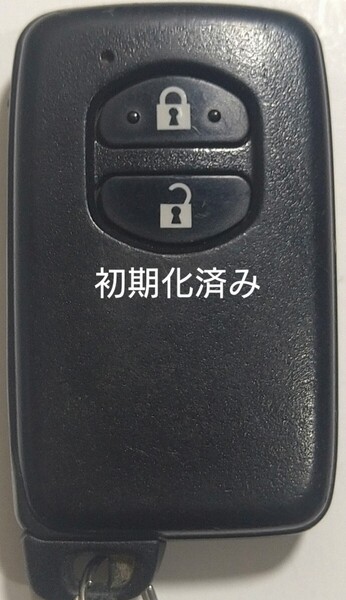 初期化済トヨタ純正 スマートキー 2ボタンプリウスアクアヴィッツウィッシュ基盤番号271451-5300新品電池サービス42
