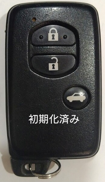 初期化済トヨタ純正スマートキー3ボタン 86 マークX SAI等 基盤番号271451−5300 新品電池サービス5