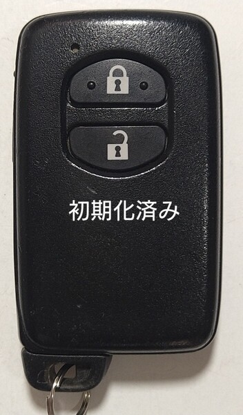 初期化済トヨタ純正 スマートキー 2ボタンプリウスアクアヴィッツウィッシュ基盤番号271451-5300 新品電池サービス⑪