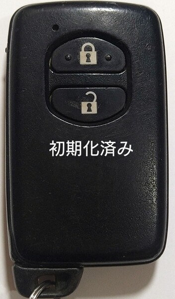 初期化済トヨタ純正 スマートキー 2ボタンプリウスアクアヴィッツウィッシュ基盤番号271451-5300新品電池サービス⑮