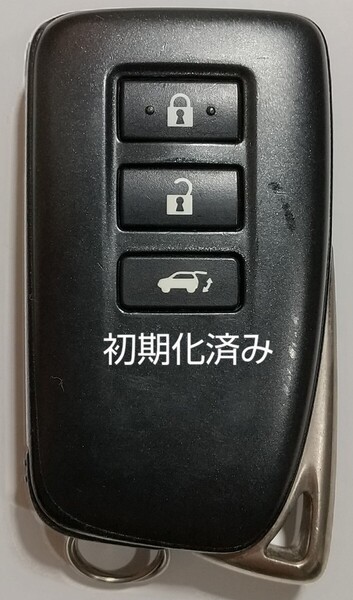 初期化済トヨタ レクサス純正スマートキー3ボタン基盤番号231451-0010 007-AC0147 14FAD 新品電池サービス⑦