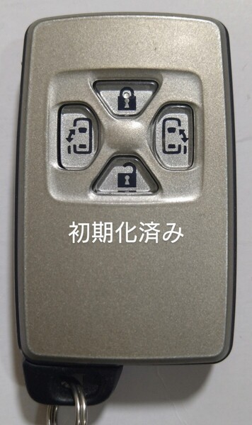 初期化済トヨタ純正スマートキー4ボタンエスティマ ヴェルファイア ヴォクシーアルファード基盤番号271451-6230 新品電池サービス25