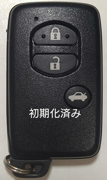 初期化済トヨタ純正スマートキー3ボタン 86 マークX SAI等 基盤番号271451−5300新品電池サービス4