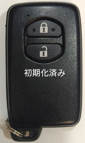初期化済トヨタ純正 スマートキー 2ボタンプリウスアクアヴィッツウィッシュ基盤番号271451-5300新品電池サービス19