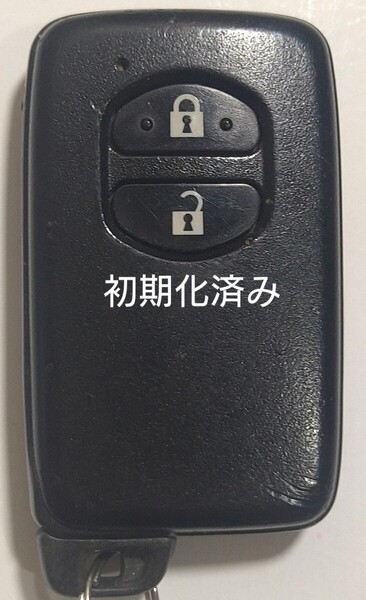初期化済トヨタ純正 スマートキー 2ボタンプリウスアクアヴィッツウィッシュ基盤番号271451-5300新品電池サービス36