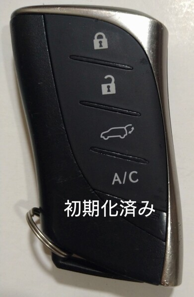 初期化済トヨタレクサス純正スマートキー4ボタン基盤番号231451-3410 007-AH0216 14FAX 新品電池サービス①ディーラー登録は不可能キズ有り
