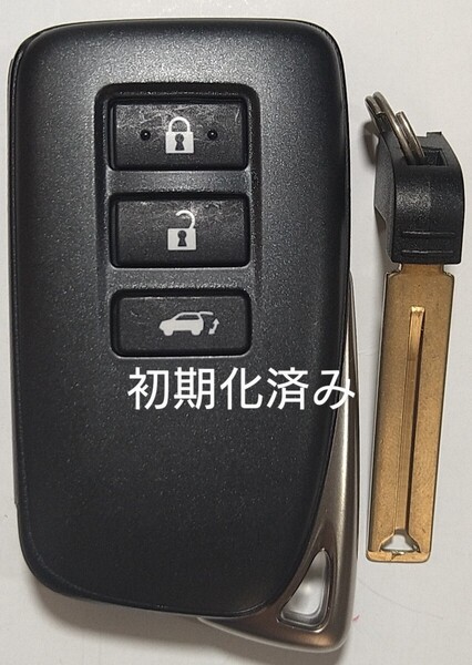 初期化済トヨタ レクサス純正スマートキー3ボタン基盤番号231451-3950 007-AH0228 14FAZ ノーカットキー付き新品電池サービス ⑭