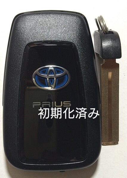 初期化済トヨタ純正 スマートキー2ボタン50系プリウス 基盤番号231451-0351 007-AD0027 14FAF (ノーカットキー付き)新品電池サービス⑫