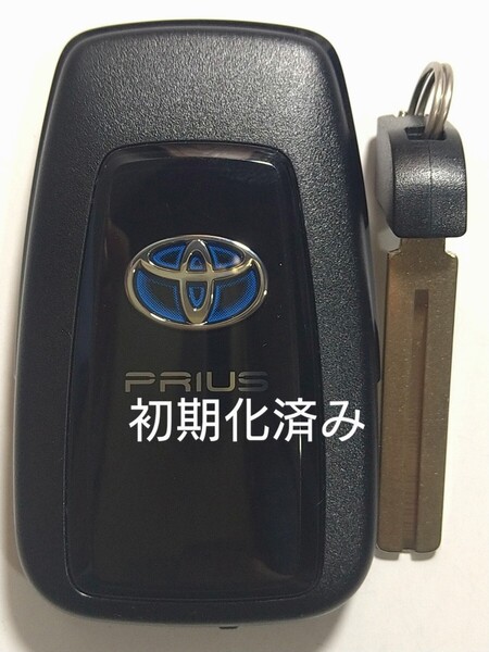 初期化済トヨタ純正 スマートキー2ボタン50系プリウス 基盤番号231451-3450 007-AH0215 14FAY ノーカットキー付き新品電池サービス⑰