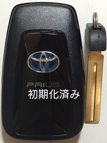 初期化済トヨタ純正 スマートキー2ボタン50系プリウス 基盤番号231451-0351 007-AD0027 14FAFノーカットキー付き新品電池サービス⑬