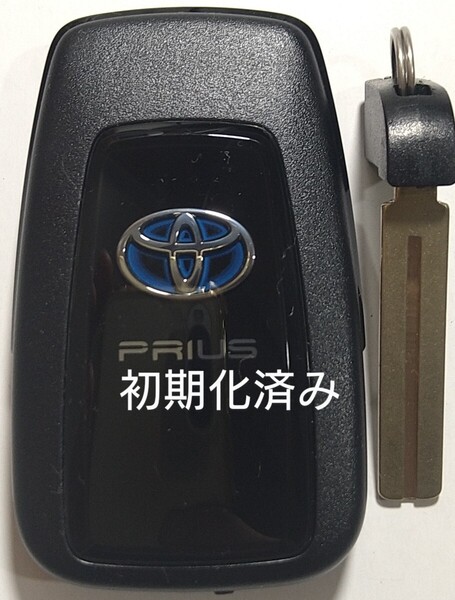 初期化済トヨタ純正 スマートキー2ボタン50系プリウス 基盤番号231451-3450 007-AH0215 14FAYノーカットキー付き新品電池サービス⑯
