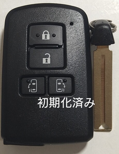 初期化済トヨタ純正 スマートキー4ボタンノーカットキー付き ノア ヴォクシー 基盤番号281451-2150 001-A00733 14FAC-01新品電池サービス⑭