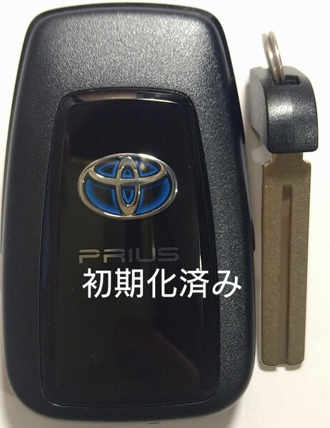 初期化済トヨタ純正 スマートキー2ボタン50系プリウス 基盤番号231451-3450 007-AH0215 14FAY ノーカットキー付き新品電池サービス⑱