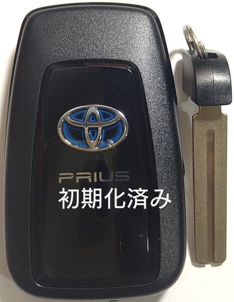 初期化済トヨタ純正 スマートキー2ボタン50系プリウス 基盤番号231451-3450 007-AH0215 14FAY ノーカットキー付き新品電池サービス ⑭