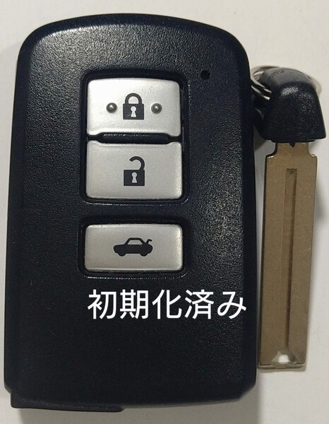 初期化済 トヨタ純正スマートキー 3ボタンカムリ 001YUA1096 14FAA-01 ノーカットキー付き新品電池サービス⑨