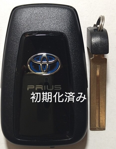 初期化済トヨタ純正 スマートキー2ボタン50系プリウス 基盤番号231451-0351 007-AD0027 14FAF (ノーカットキー付き)新品電池サービス⑪