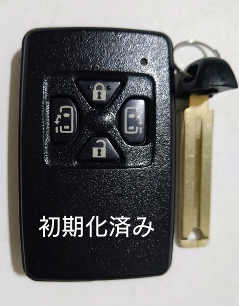 初期化済トヨタ純正スマートキー4ボタンノーカットキー付き ノアヴォクシーアルファードヴェルファイア基盤番号271451-6230 新品電池付き③