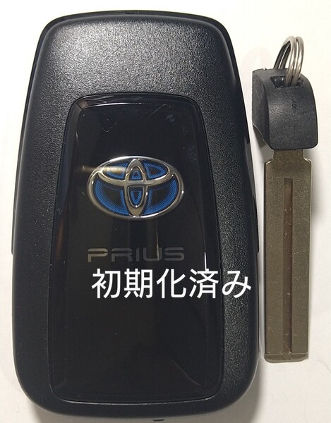 初期化済トヨタ純正 スマートキー2ボタン50系プリウス 基盤番号231451-3450 007-AH0215 14FAYノーカットキー付き新品電池サービス⑩