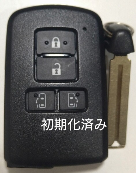 初期化済トヨタ純正 スマートキー4ボタンアルファードノアヴェルファイアヴォクシー基盤番号231451-0120ノーカットキー付き新品電池付き⑨