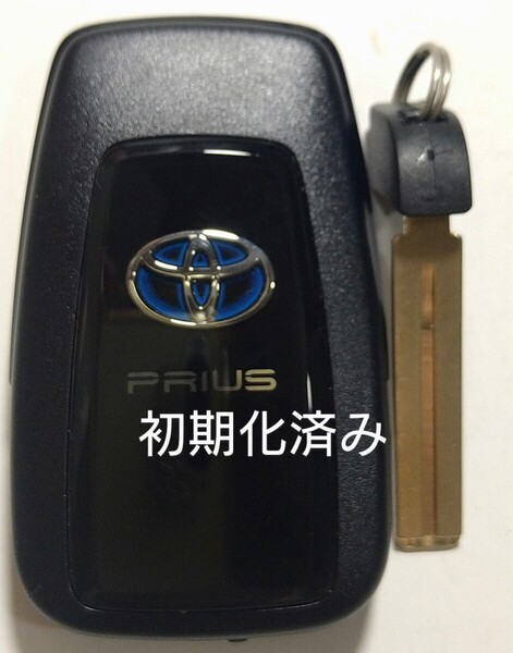 初期化済トヨタ純正 スマートキー2ボタン50系プリウス 基盤番号231451-3450 007-AH0215 14FAYノーカットキー付き 新品電池サービス⑫