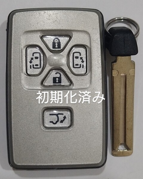 初期化済トヨタ純正スマートキー5ボタンエスティマ50 アルファード ヴェルファイア 基盤番号271451−6221ノーカットキー付き新品電池付き39