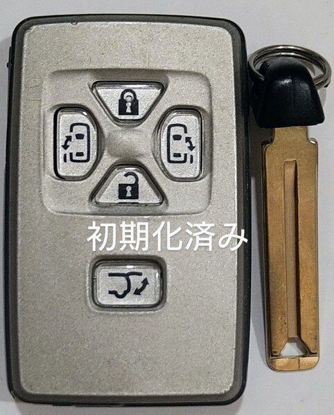 初期化済トヨタ純正スマートキー5ボタンエスティマ50 アルファード ヴェルファイア 基盤番号271451−6221ノーカットキー付き新品電池付き31