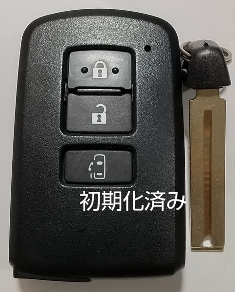 初期化済トヨタ純正スマートキー3ボタンノア ヴォクシー基盤番号281451−2110 ノーカットキー付き新品電池サービス⑰