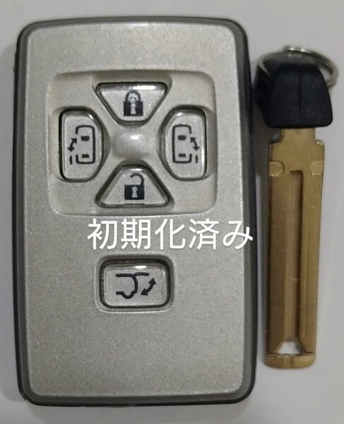 初期化済トヨタ純正スマートキー5ボタンエスティマ50 アルファード ヴェルファイア 基盤番号271451−6221ノーカットキー付き新品電池付き38