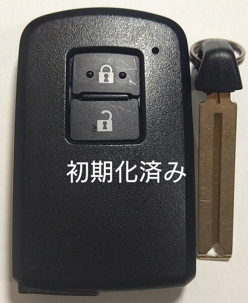初期化済トヨタ純正スマートキー 2ボタンプリウス オーリス基盤番号281451-0020 ノーカットキー付き新品電池サービス⑧