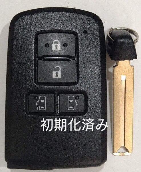 初期化済トヨタ純正 スマートキー4ボタンアルファードノアヴェルファイアヴォクシー基盤番号231451-0120ノーカットキー付き新品電池付き10