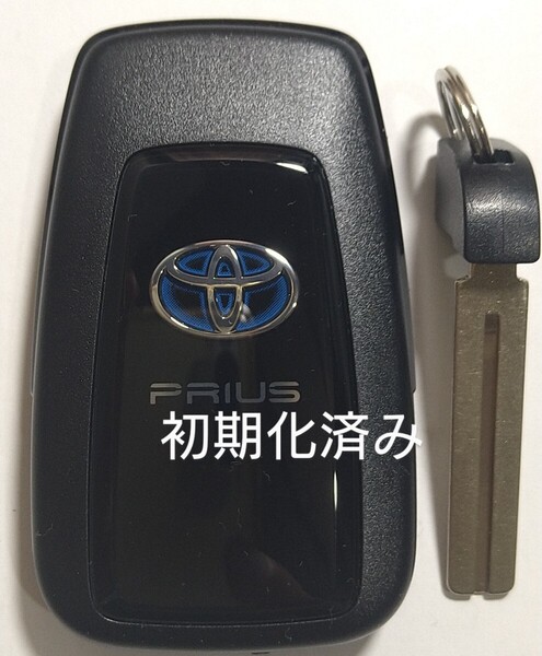 初期化済トヨタ純正 スマートキー2ボタン50系プリウス 基盤番号231451-0351 007-AD0027 14FAF ノーカットキー付き新品電池サービス ⑲