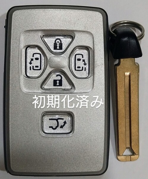 初期化済トヨタ純正スマートキー5ボタンエスティマ50 アルファード ヴェルファイア 基盤番号271451−6221ノーカットキー付き新品電池付き29