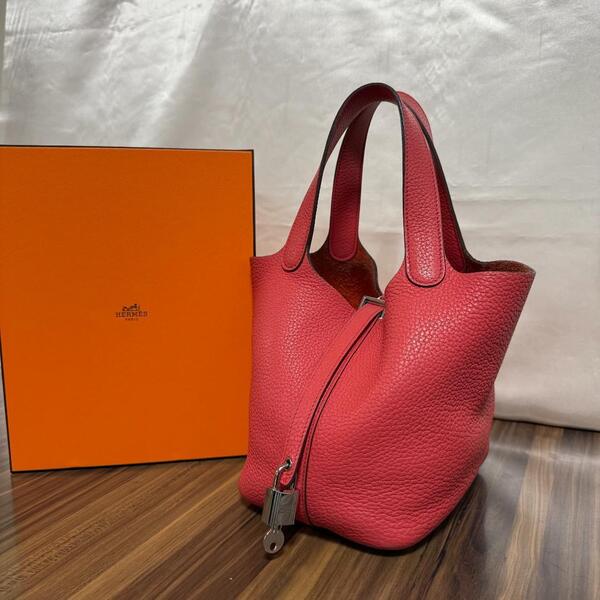 ★美品★HERMES エルメス ピコタンロック PM ハンドバッグ シルバー金具 □N刻印