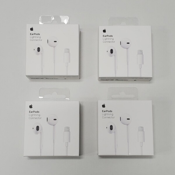 送料無料 Apple EarPods Lightning Connector 4個セット 未使用 MMTN2J アップル 純正 イヤホン A1748