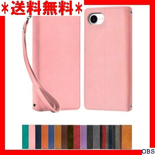 ☆人気商品☆ F002 シズカウィル iPhone 16e ケース カバー 手 革調 レザーケース 1個入り ピンクゴールド 19
