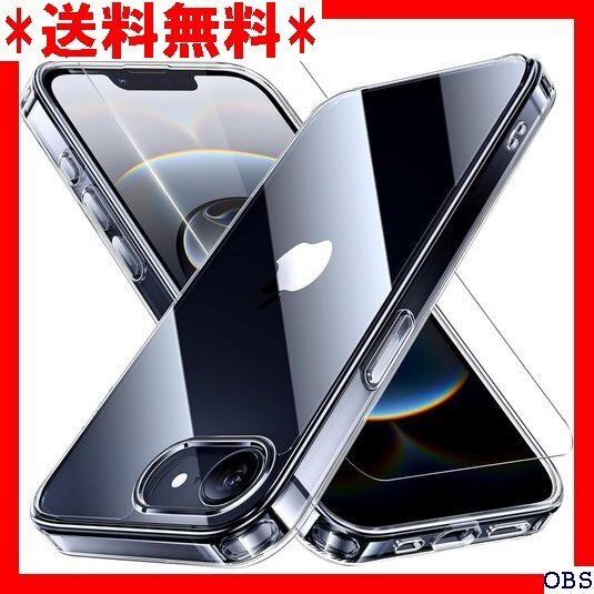 ☆人気商品☆ F002 iPhone 16e ケース クリア + ガラスフィル 度9H 飛散防止処理 1枚強化ガラス+1個 105