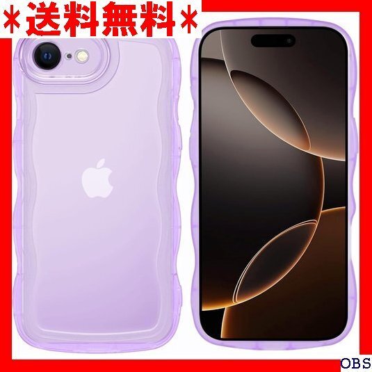 ☆人気商品☆ F007 AVETUL iPhone 16e ケース クリア ウ 6e ウェーブ カバー 半透明 クリア/パ 325