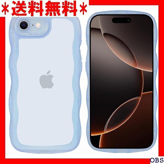 ☆人気商品☆ F007 AVETUL iPhone 16e ケース クリア ウ 16e ウェーブ カバー 半透明 クリア/ 378