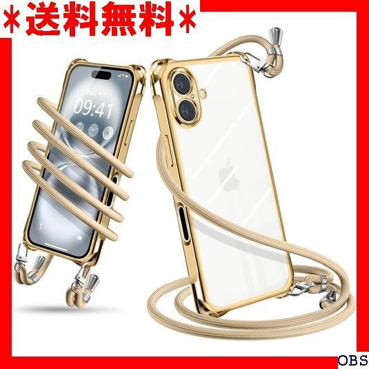 ☆人気商品☆ F008 iPhone 16 ケース ショルダー クリア iPh 落下防止 紛失防止 ワイヤレス充電対応 ゴ 27