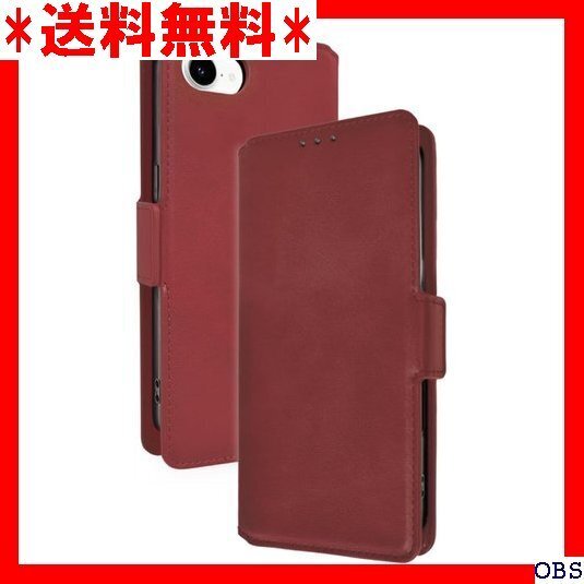 ☆人気商品☆_F017 シズカウィルRe iPhone 16e ケース カバー 帳型 本革調 レザーケース 1個入り レッド 64