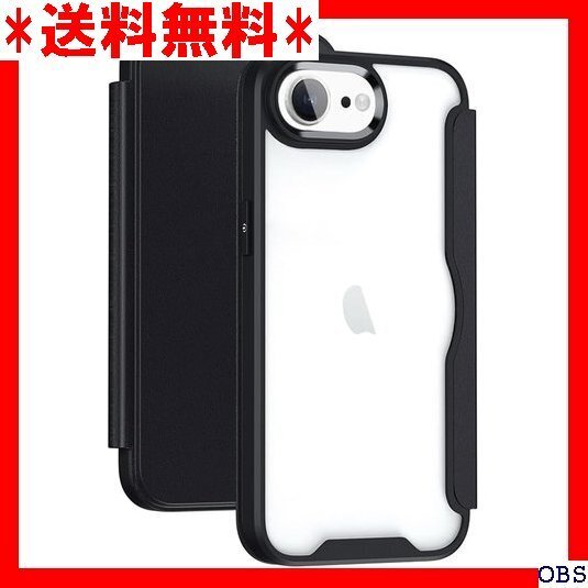 ☆人気商品☆_F017 YUYIB スマホケース 対応 iPhone 16e イフォン16e 手帳型 ケース ブラック 127