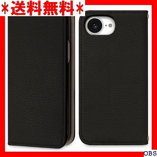☆人気商品☆_N001 MINTY iPhone16e ケース 手帳型 ベルトなし ブラック 85
