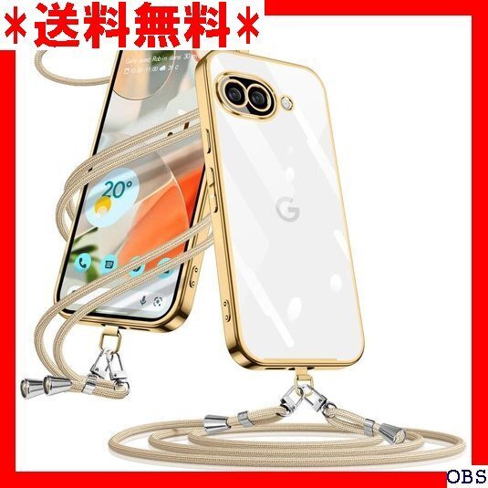 ☆人気商品☆_N003 Google Pixel 9a ケース クリア ショル 整可能 取り外し可能 落下防止 紛失防止 ゴ 23