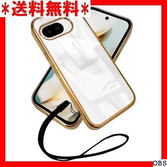 ☆人気商品☆_N003 シズカウィル Google Pixel 9a クリアケ キ加工 ケース クリア 1個入り ゴールド× 62