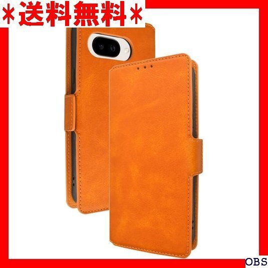 ☆人気商品☆_N006 シズカウィルRe Pixel 9a ケース カバー 手帳型 本革調 レザーケース 1個入り オレンジ 45