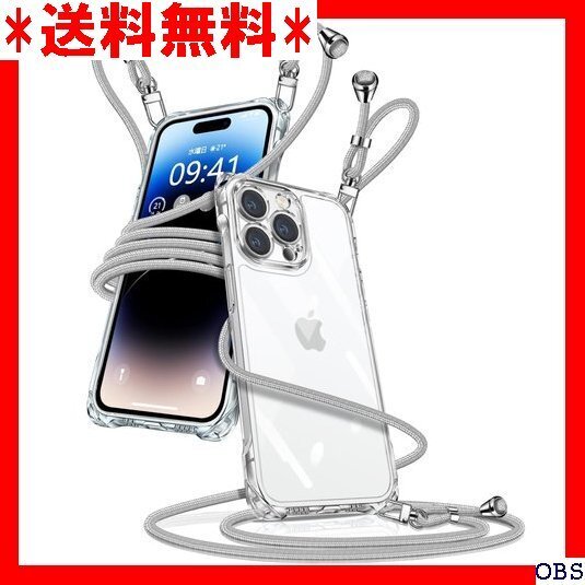 ☆人気商品☆_N007 iPhone 14 Pro Max ケース クリア シ 落下防止 紛失防止 ワイヤレス充電対応 シ 13