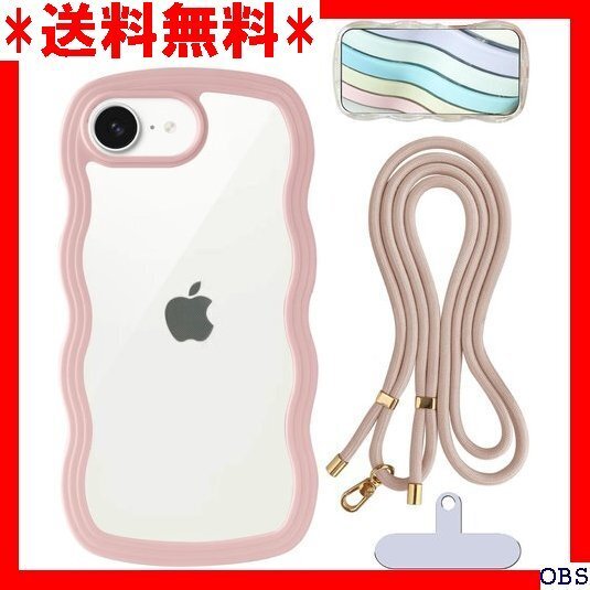 ☆人気商品☆_N007 shinyle iphone 16e クリアケース 波 あいふぉん16 携帯ケース 透明カバー 232