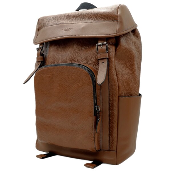 送料無料 新品未使用 COACH コーチ メンズ リュック バックパック ヘンリー バックパック ペブル レザー F72311 ブラウン
