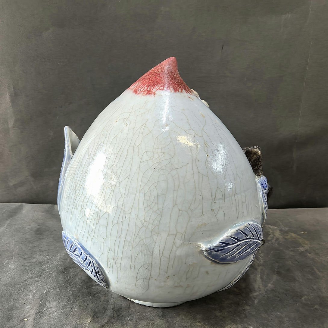 李朝 白磁 水滴 高麗天目 在印 作家物 共箱 李朝 白磁丸形水滴 – 燦禾 SANKA