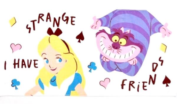 新品 アリス チシャ猫 バスタオル サイズ60x120㎝ 白 ディズニー Disney 不思議の国のアリス 匿名 送料無料 アリスインワンダーランド